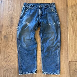 Wrangler fleece lined carpenter jeans